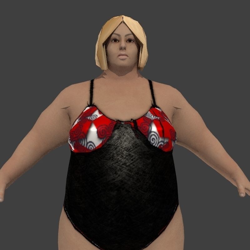 beach crownd extras for far shots 3D model_53