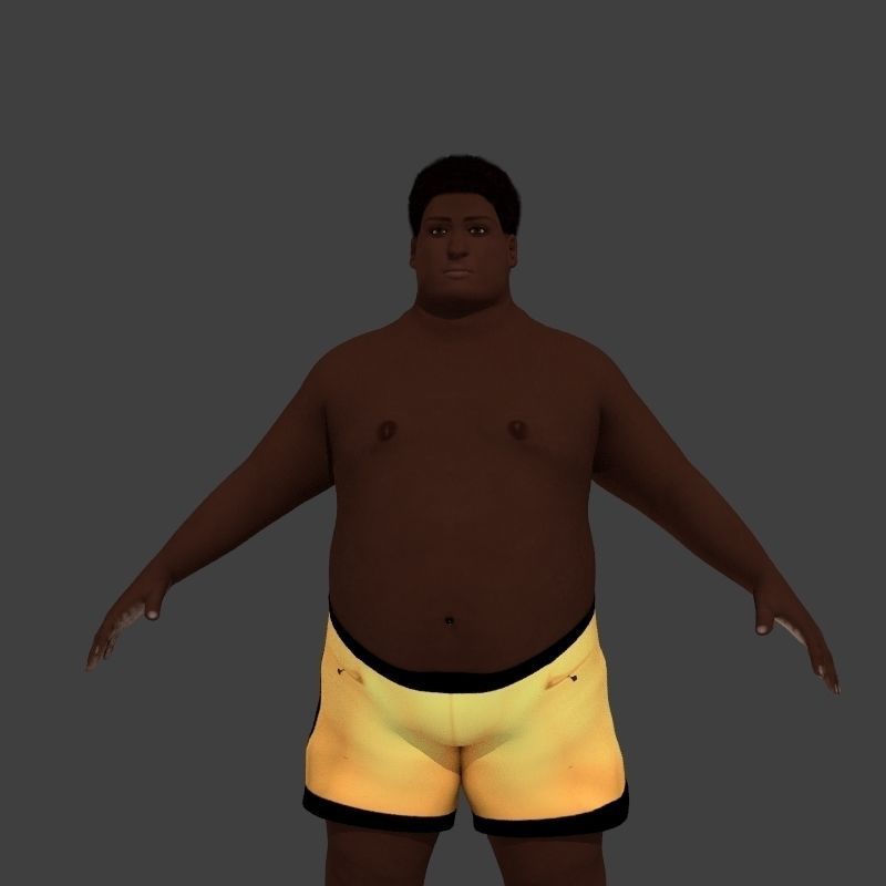 beach crownd extras for far shots 3D model_38