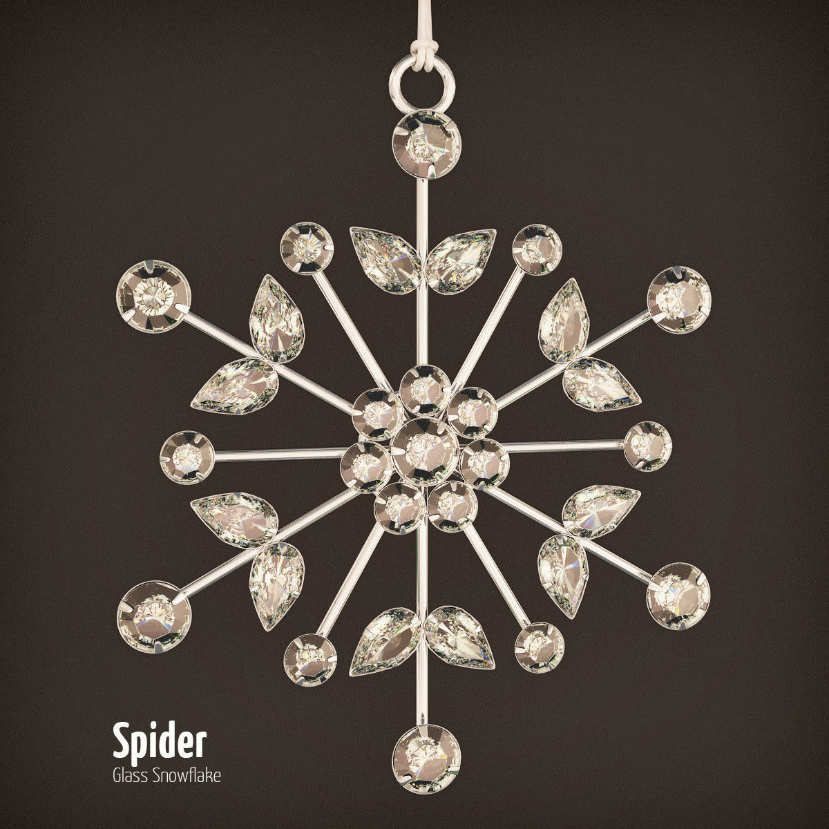 Glass Snowflakes 3D model_10