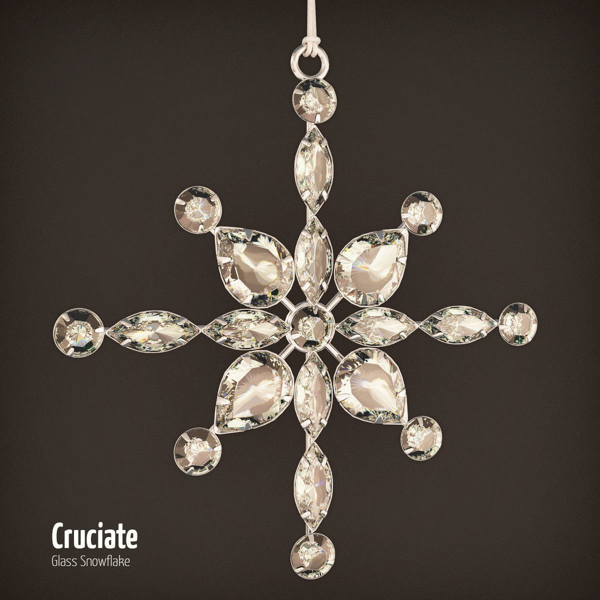 Glass Snowflakes 3D model_7