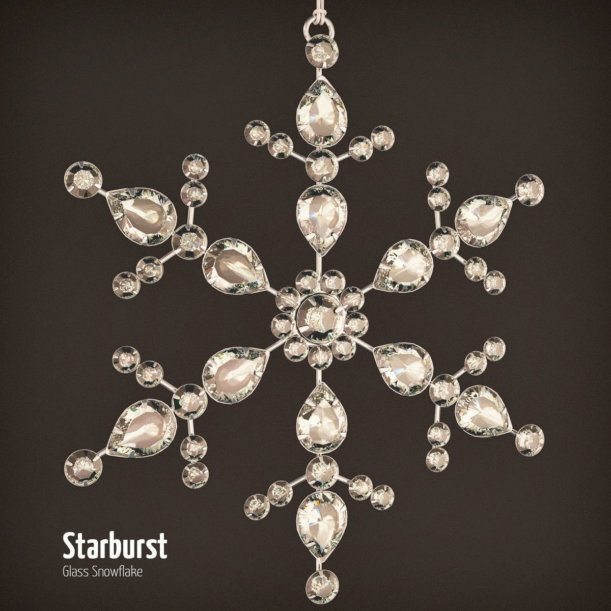 Glass Snowflakes 3D model_8