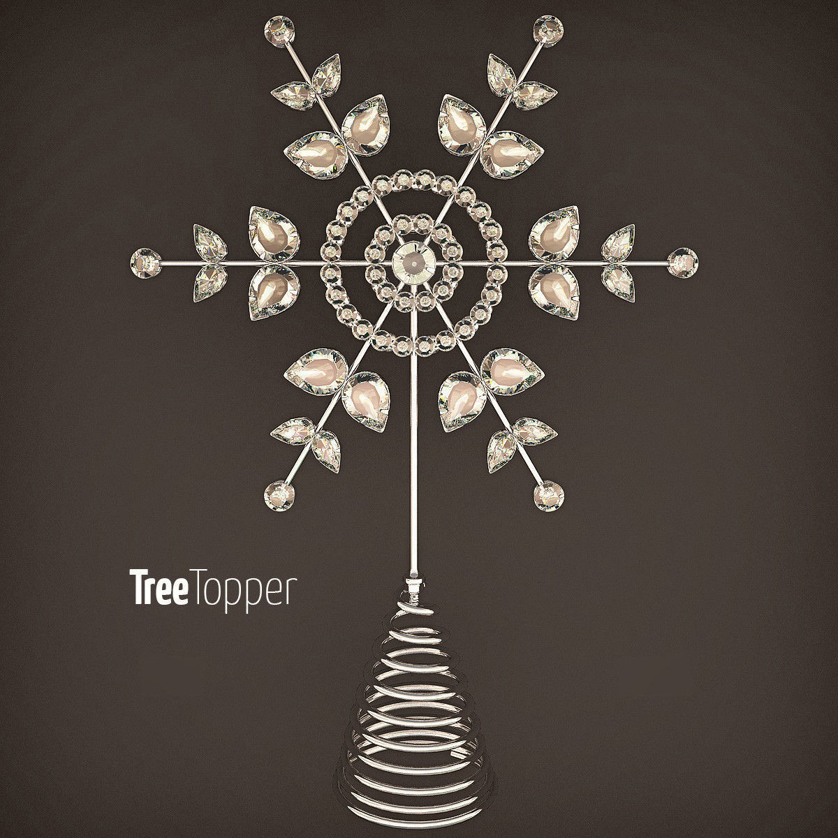 Glass Snowflakes 3D model_1