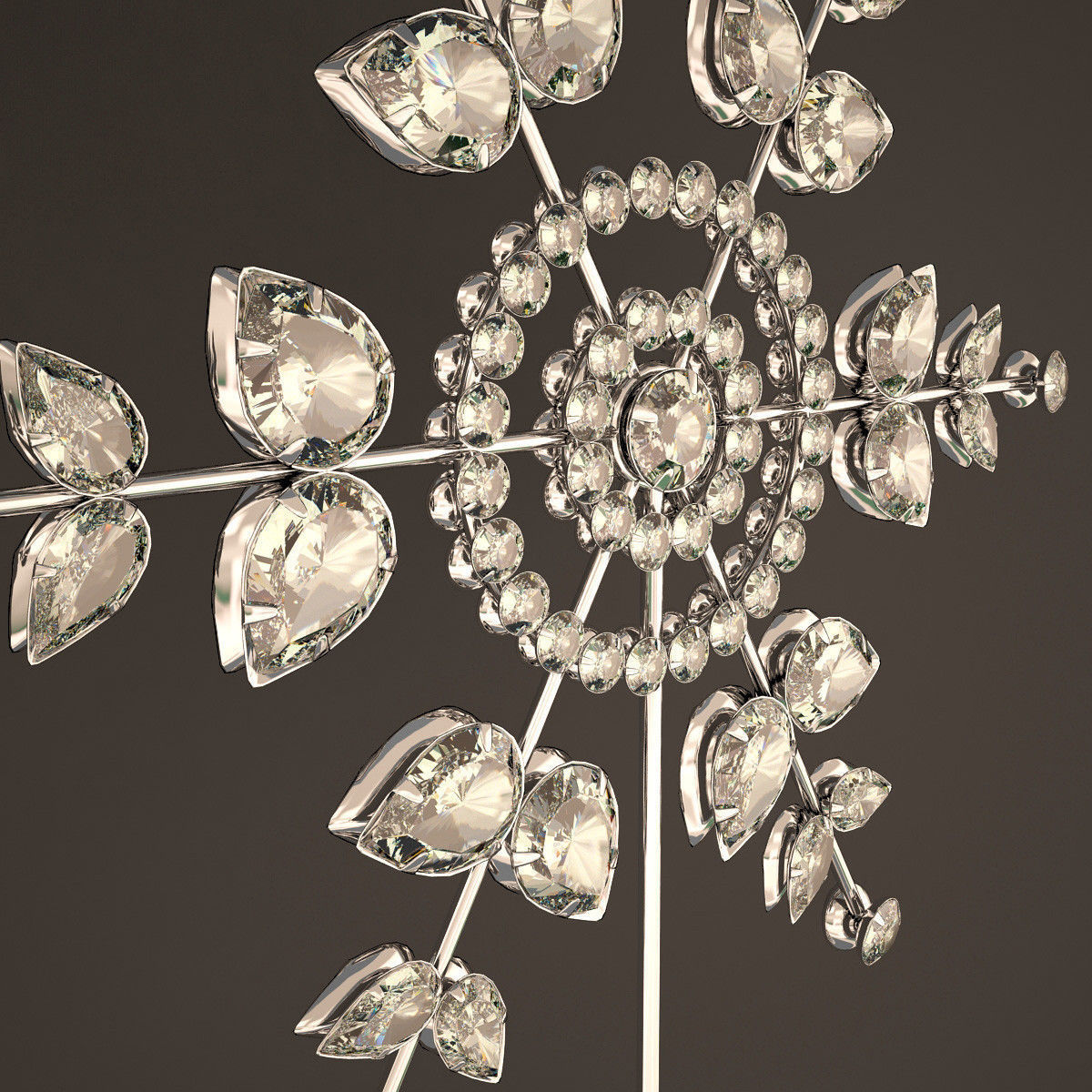 Glass Snowflakes 3D model_5