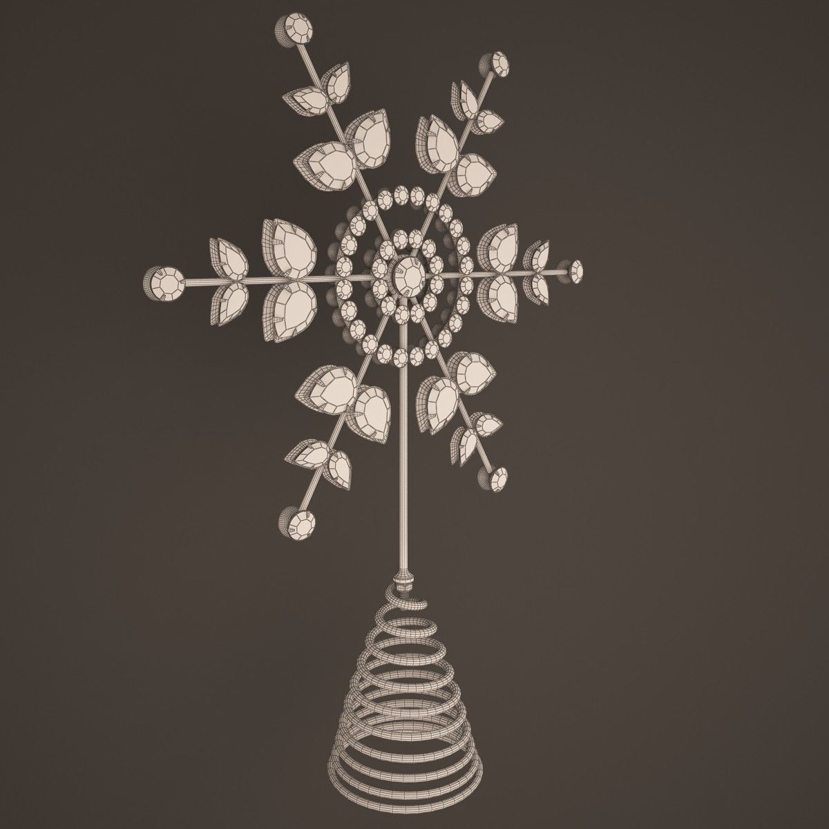 Glass Snowflakes 3D model_2
