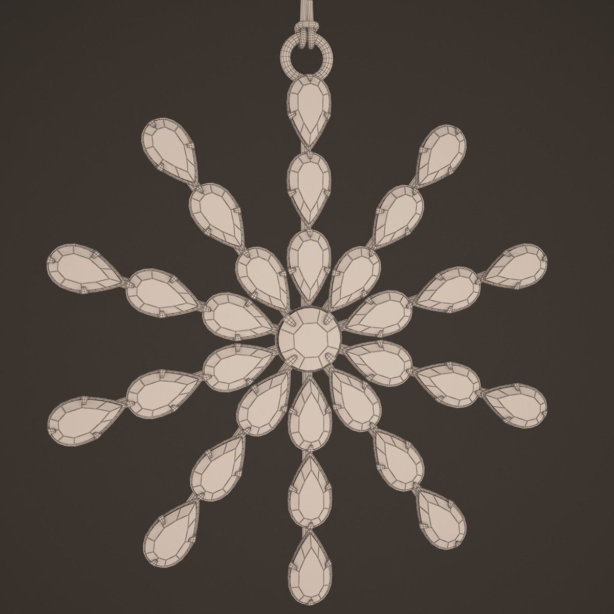 Glass Snowflakes 3D model_12