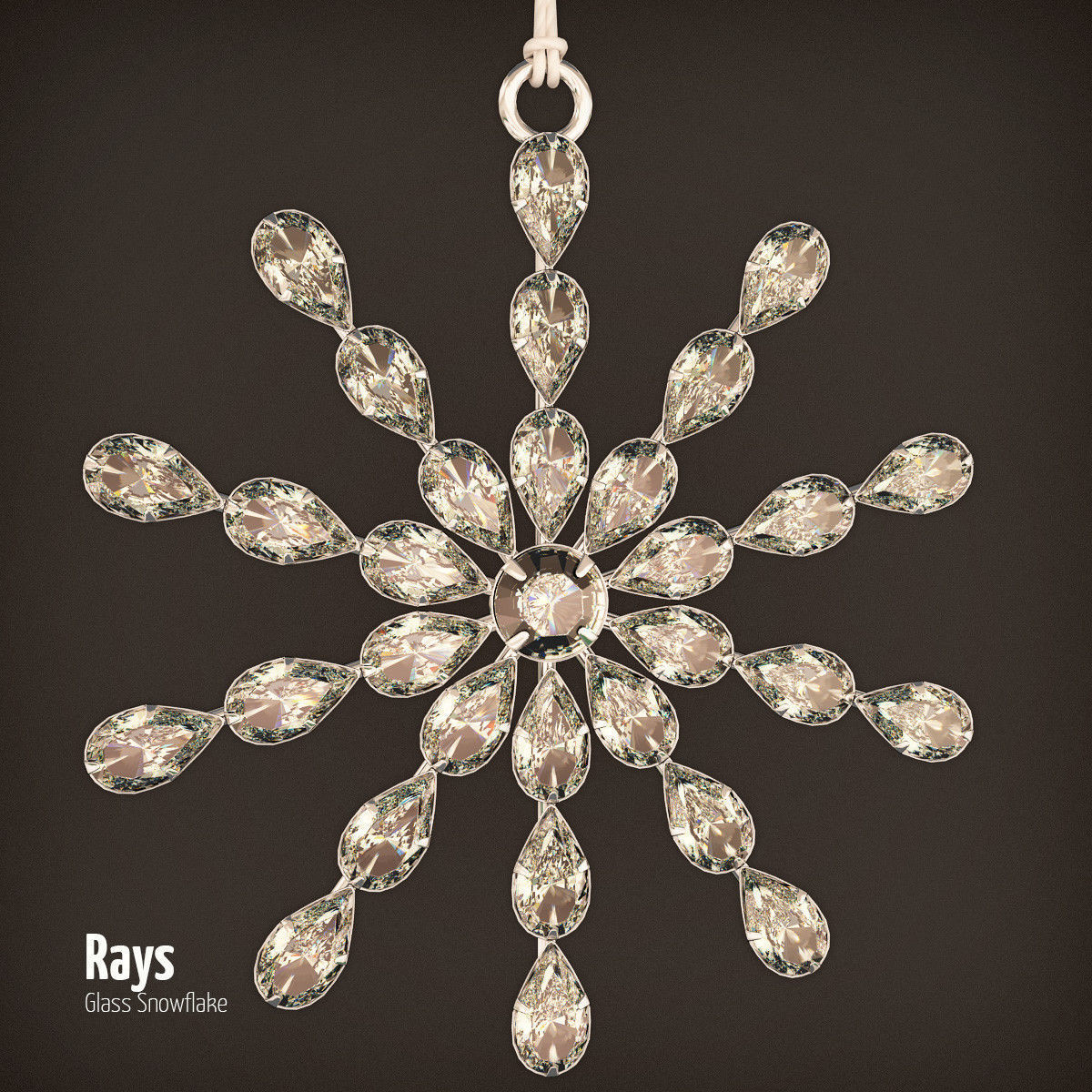 Glass Snowflakes 3D model_11