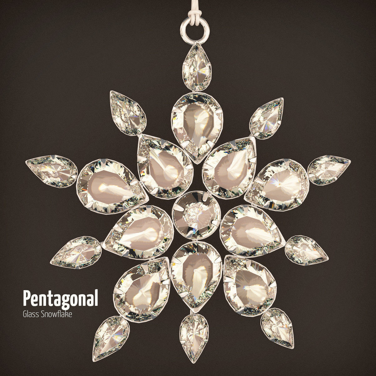 Glass Snowflakes 3D model_9