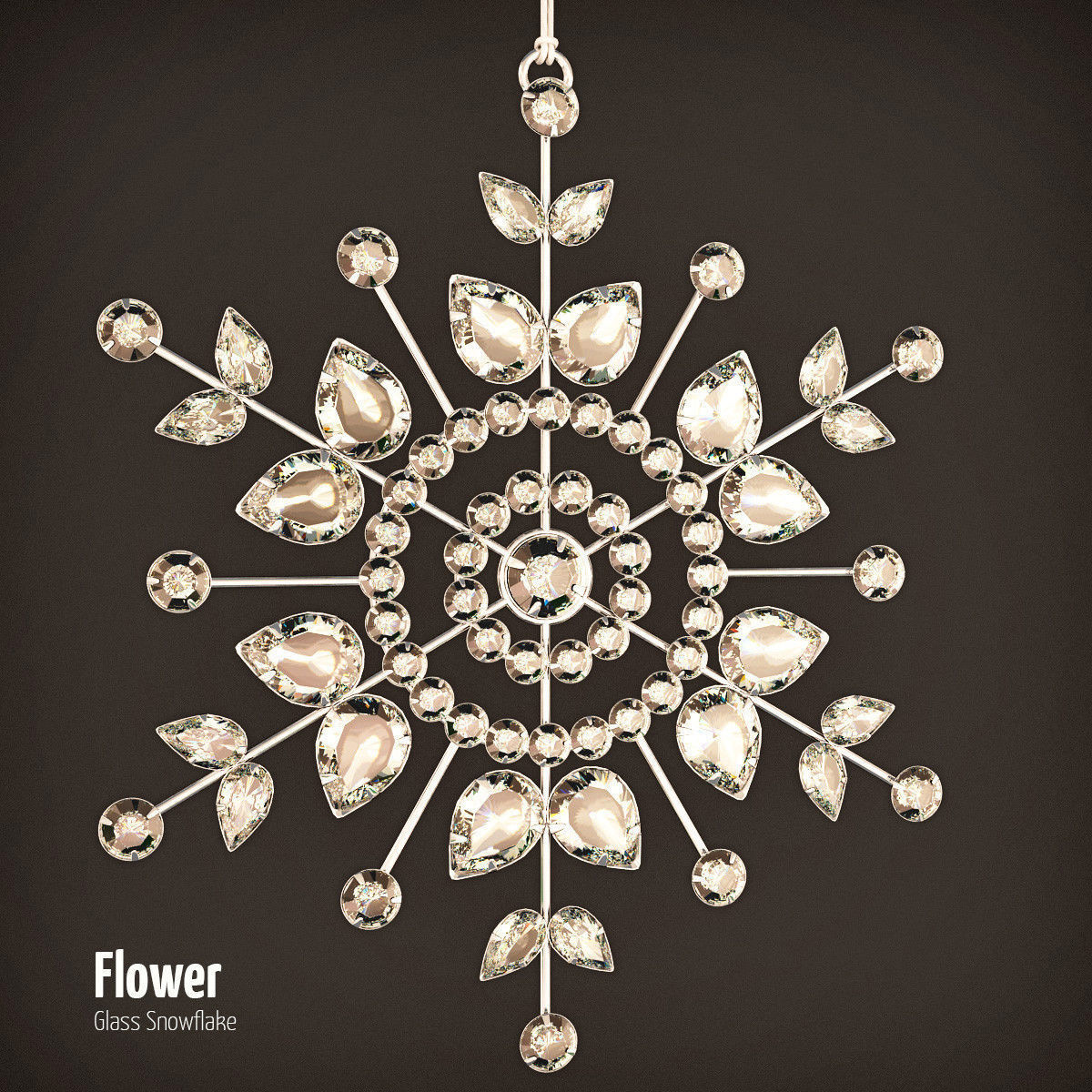 Glass Snowflakes 3D model_4