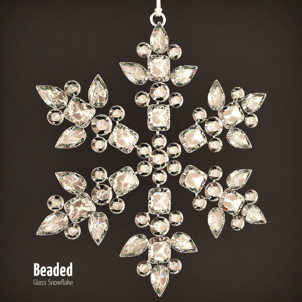 Glass Snowflakes 3D model_3