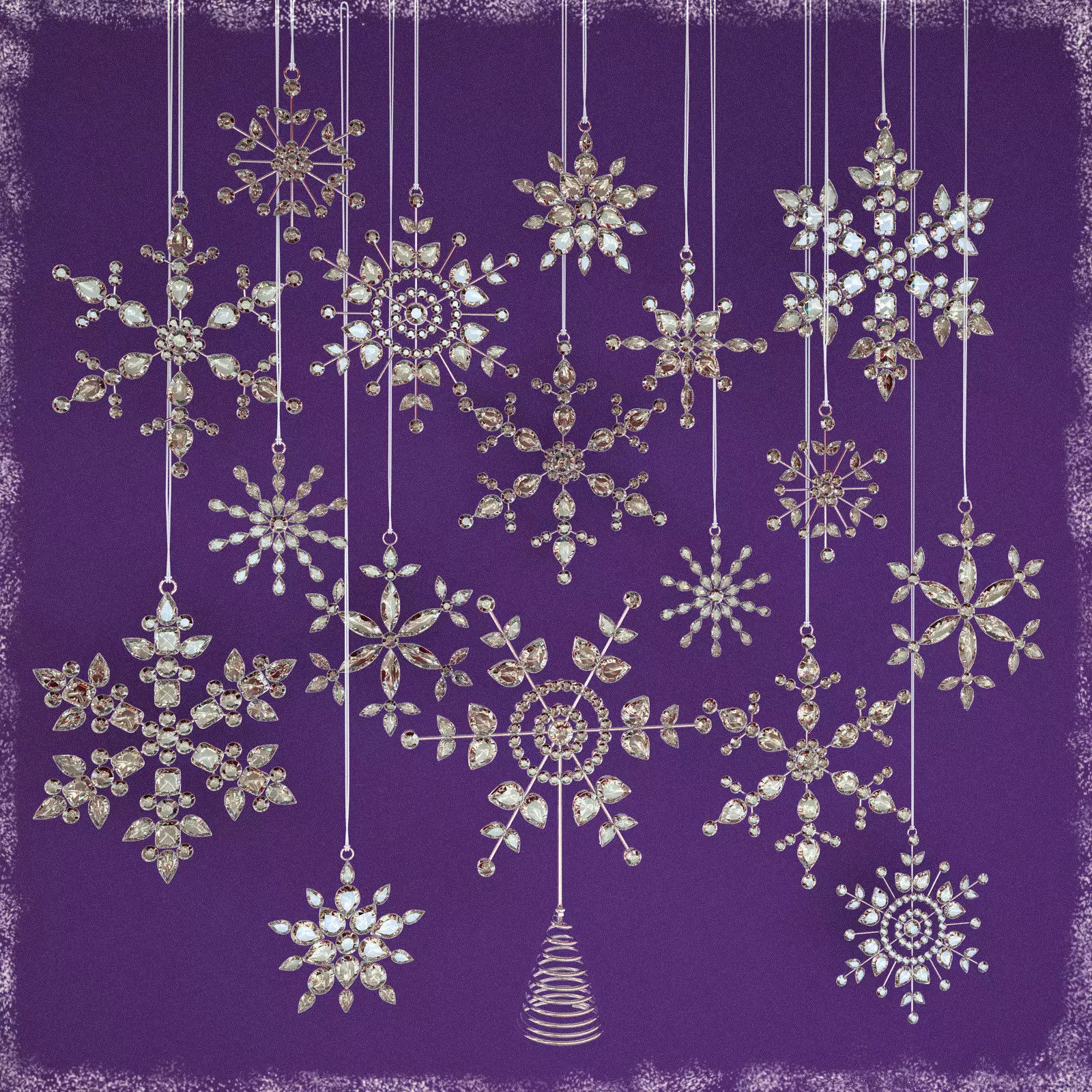 Glass Snowflakes 3D model_0