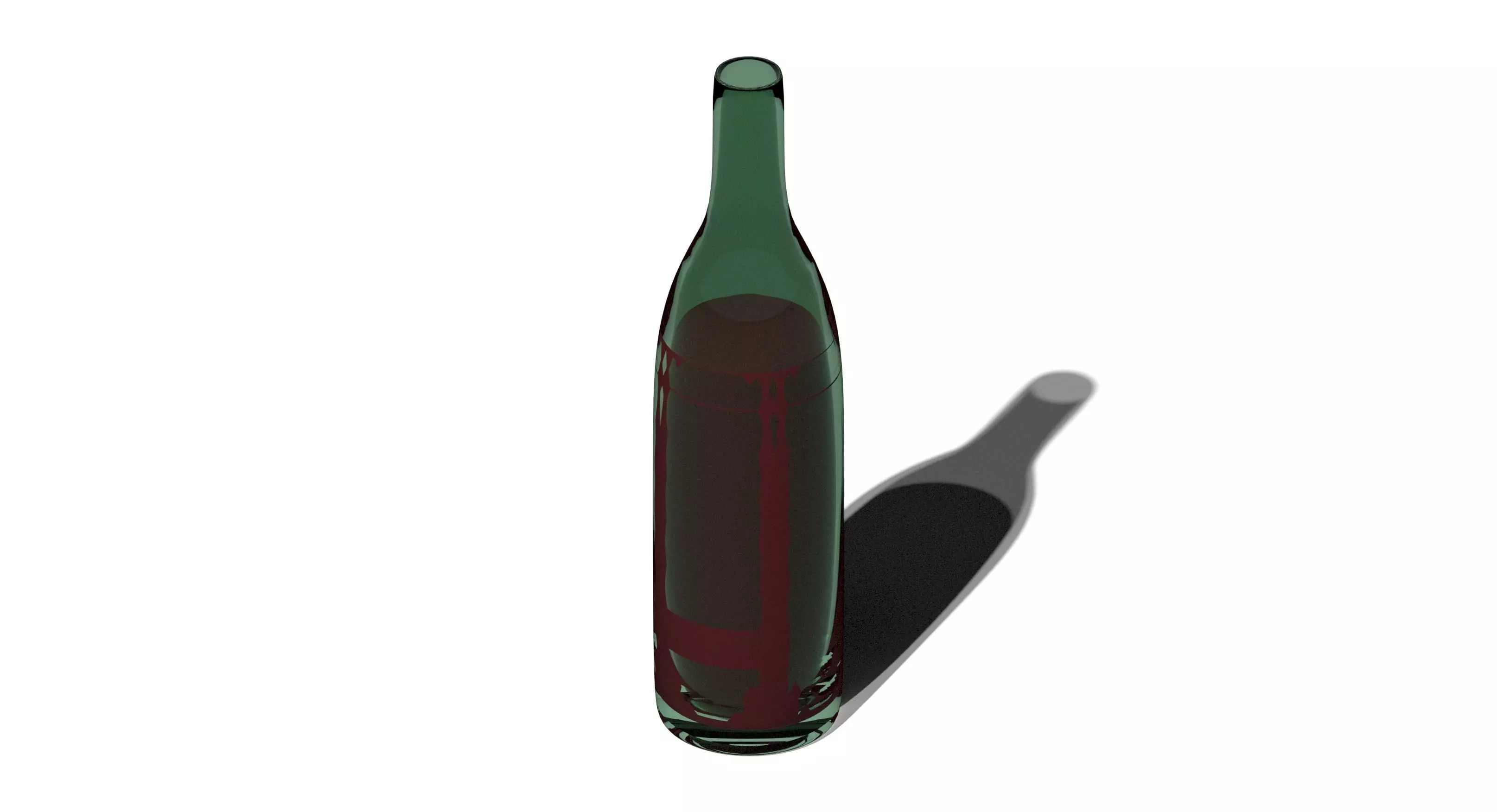 Simple wine bottle 3D model
