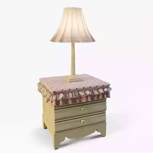 Nightstand with lamp