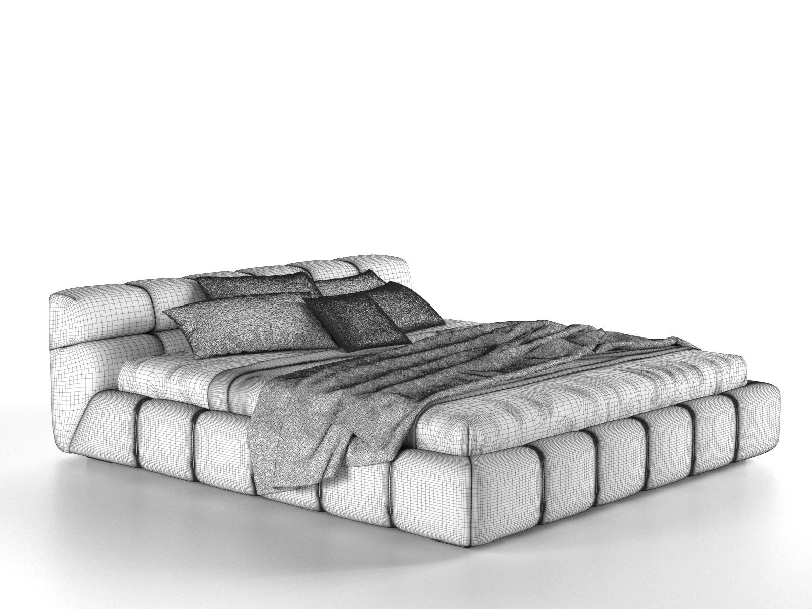 Tufty Bed 3D model_3