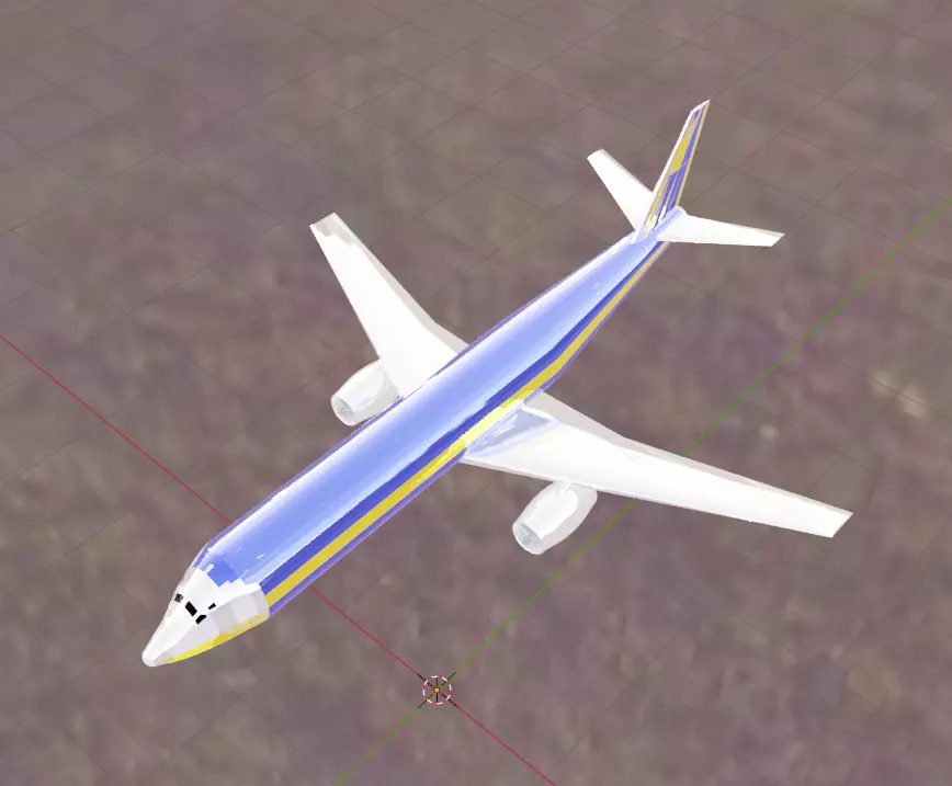 a321 Style Twin-Engine Jetliner - Custom Commercial Jetliner Low-poly 3D model