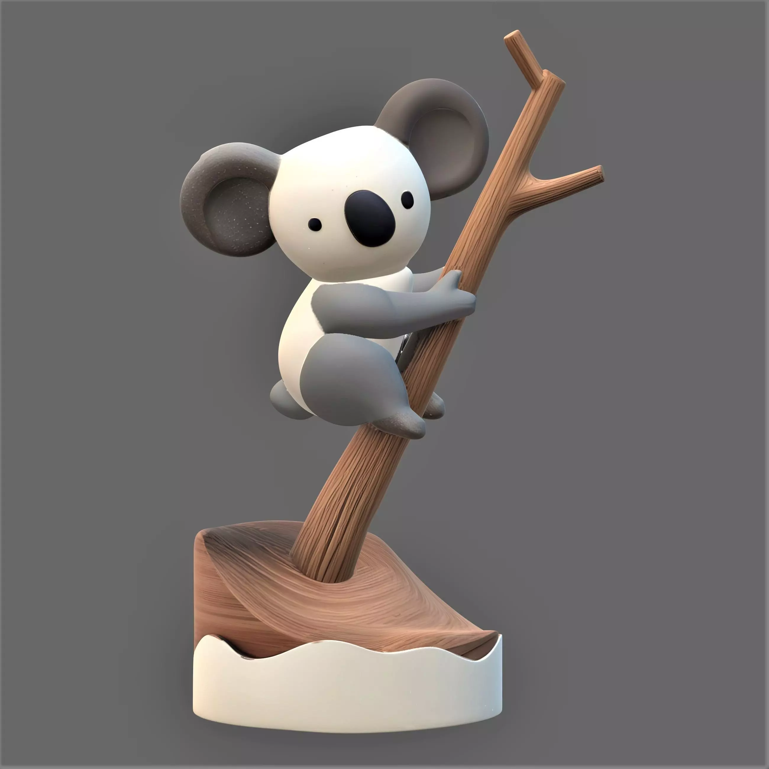 panda on tree 3D print model
