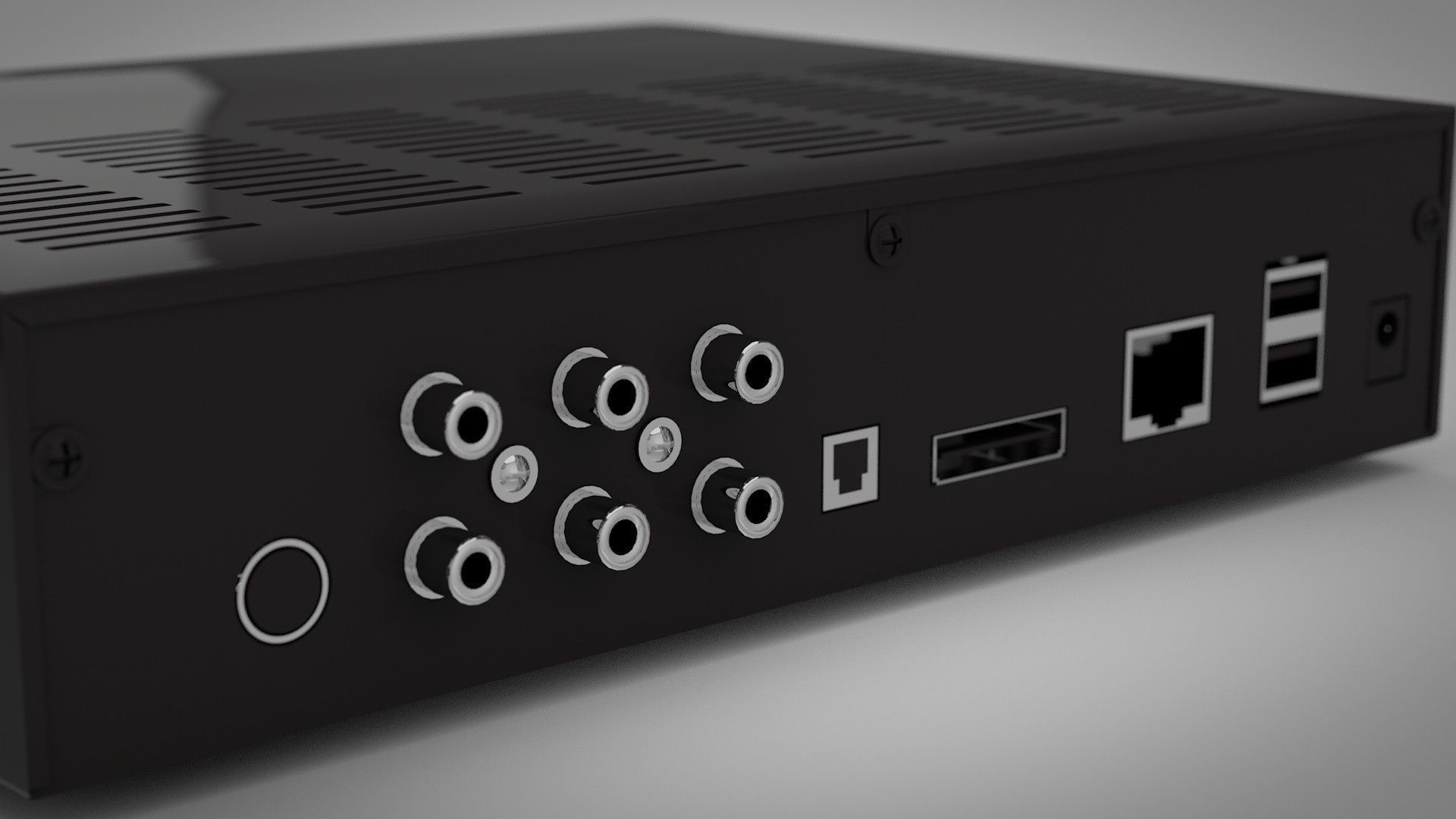 Tv Receiver 3D model_4