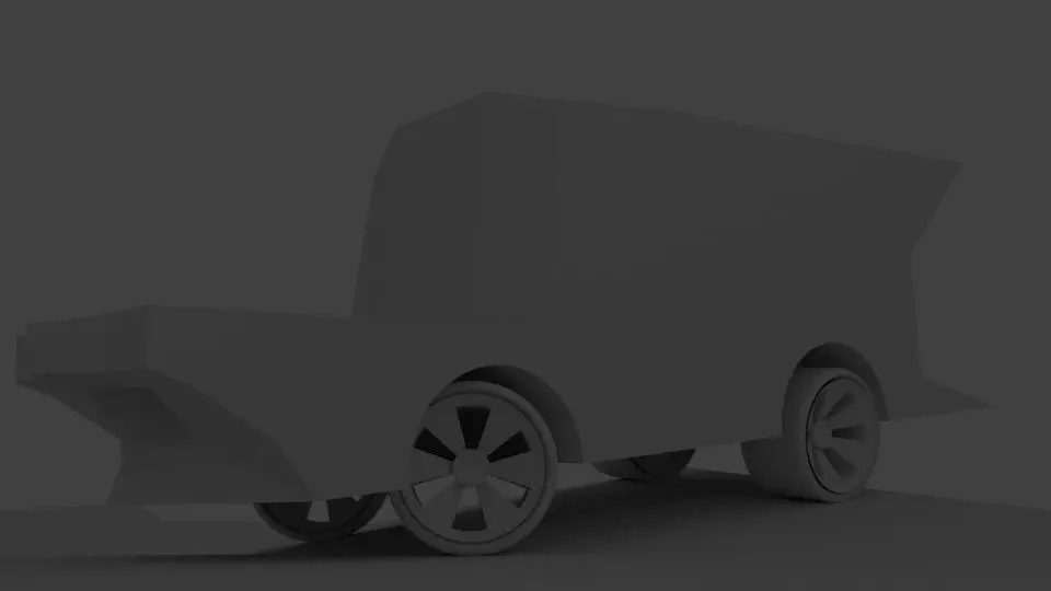 Dhasu truck Low-poly 3D model_0