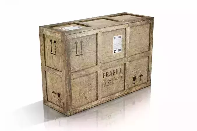 wooden crate PBR 4K