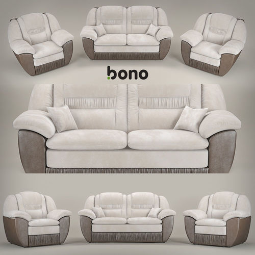 sofa and armchair BONO Chester1 3D model
