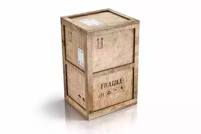 wooden crate PBR 4K