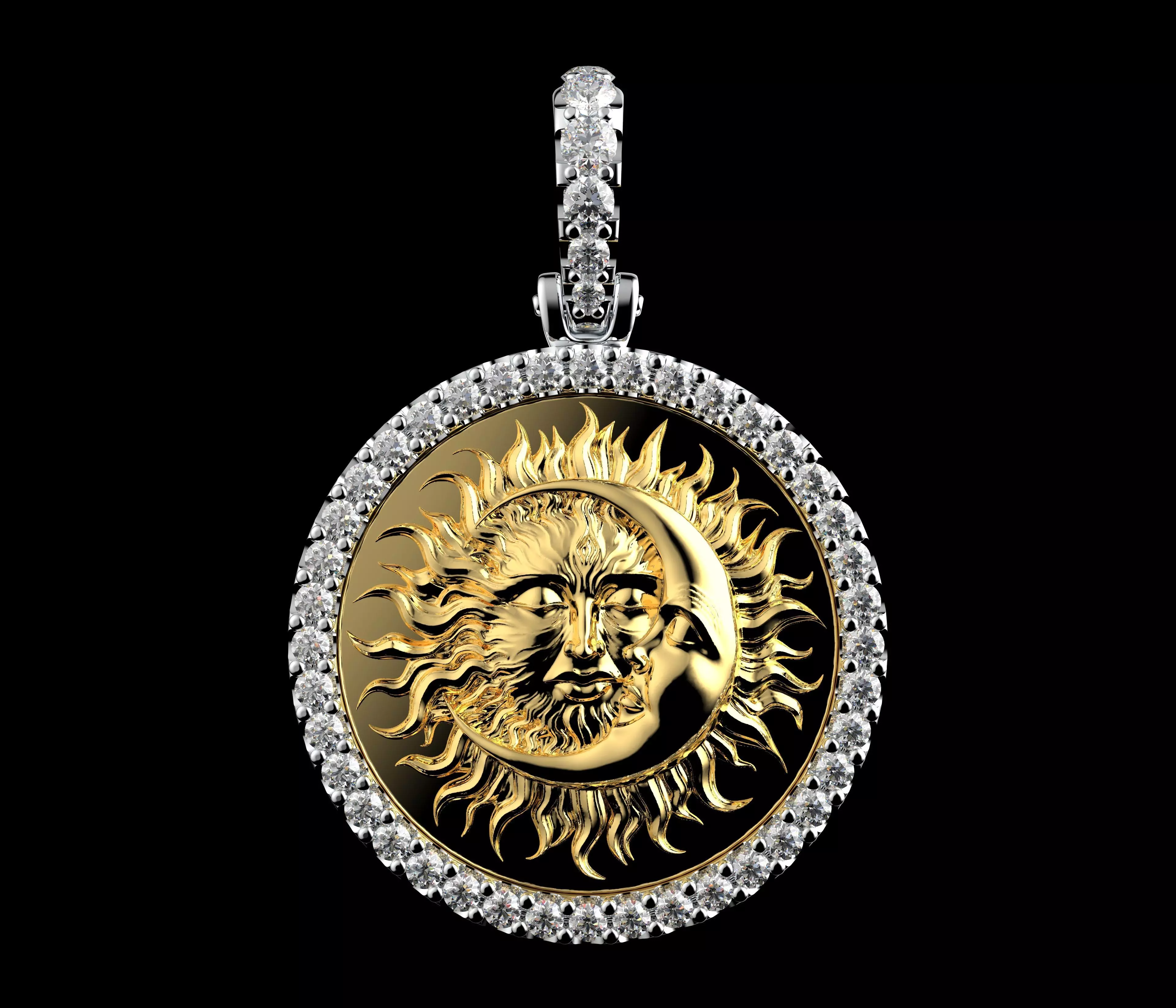 Pendant Celestial Embrace 3dm STL Ready for Casting N1701 3D print model