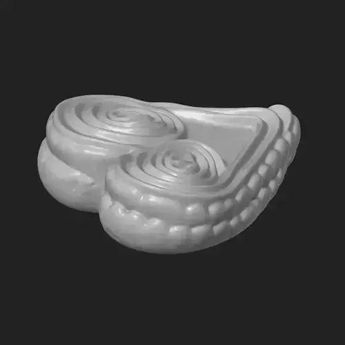 Heart Cookie 3D print model 3