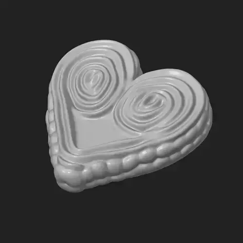Heart Cookie 3D print model
