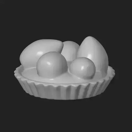 Simple Strawberry Tart 3D print model 4