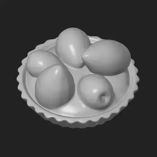 Simple Strawberry Tart 3D print model 5