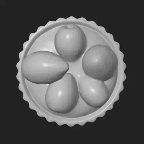 Simple Strawberry Tart 3D print model 7