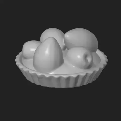 Simple Strawberry Tart 3D print model