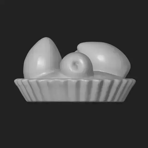 Simple Strawberry Tart 3D print model 6