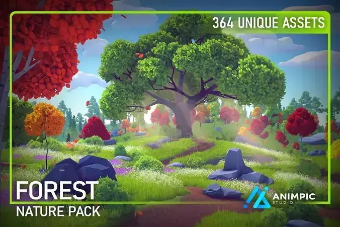POLY - Nature Pack Low-poly 3D model