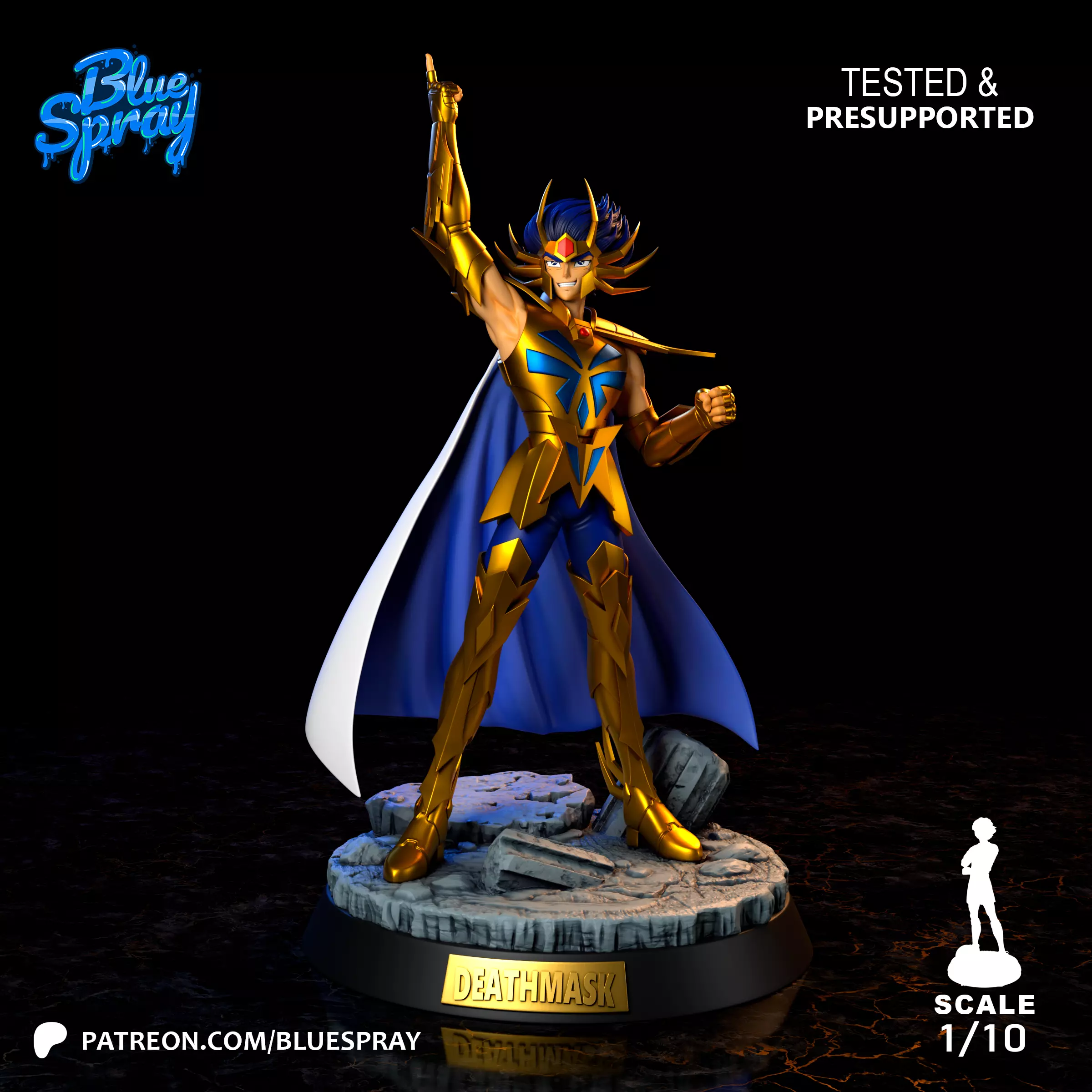 Cancer Deathmask - Saint Seiya 1-10 Scale High Quality STL 3D print model