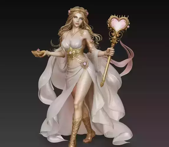 Fantasy Goddess Aphrodite Style Female Character 3D Model