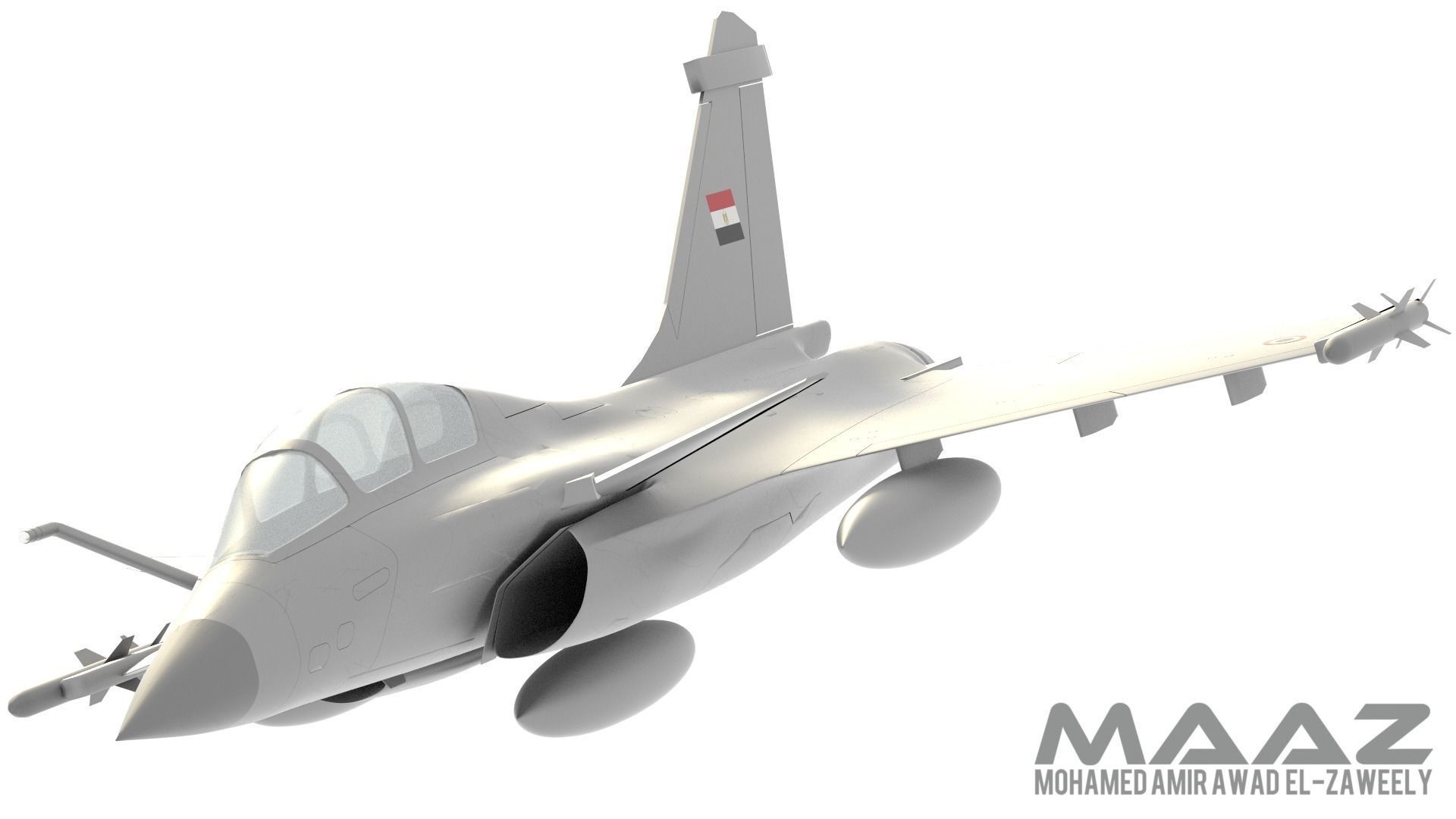 Rafale fighter  3D model_8