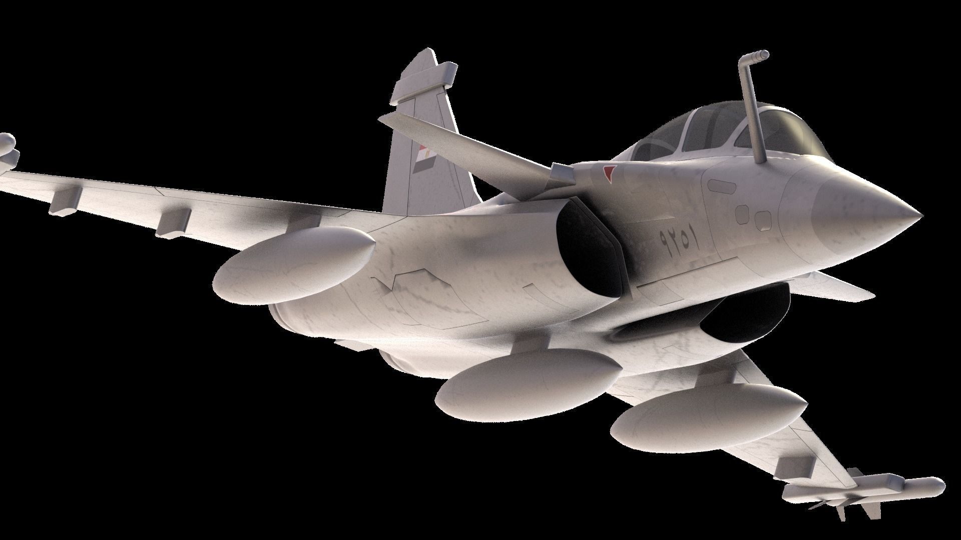 Rafale fighter  3D model_1