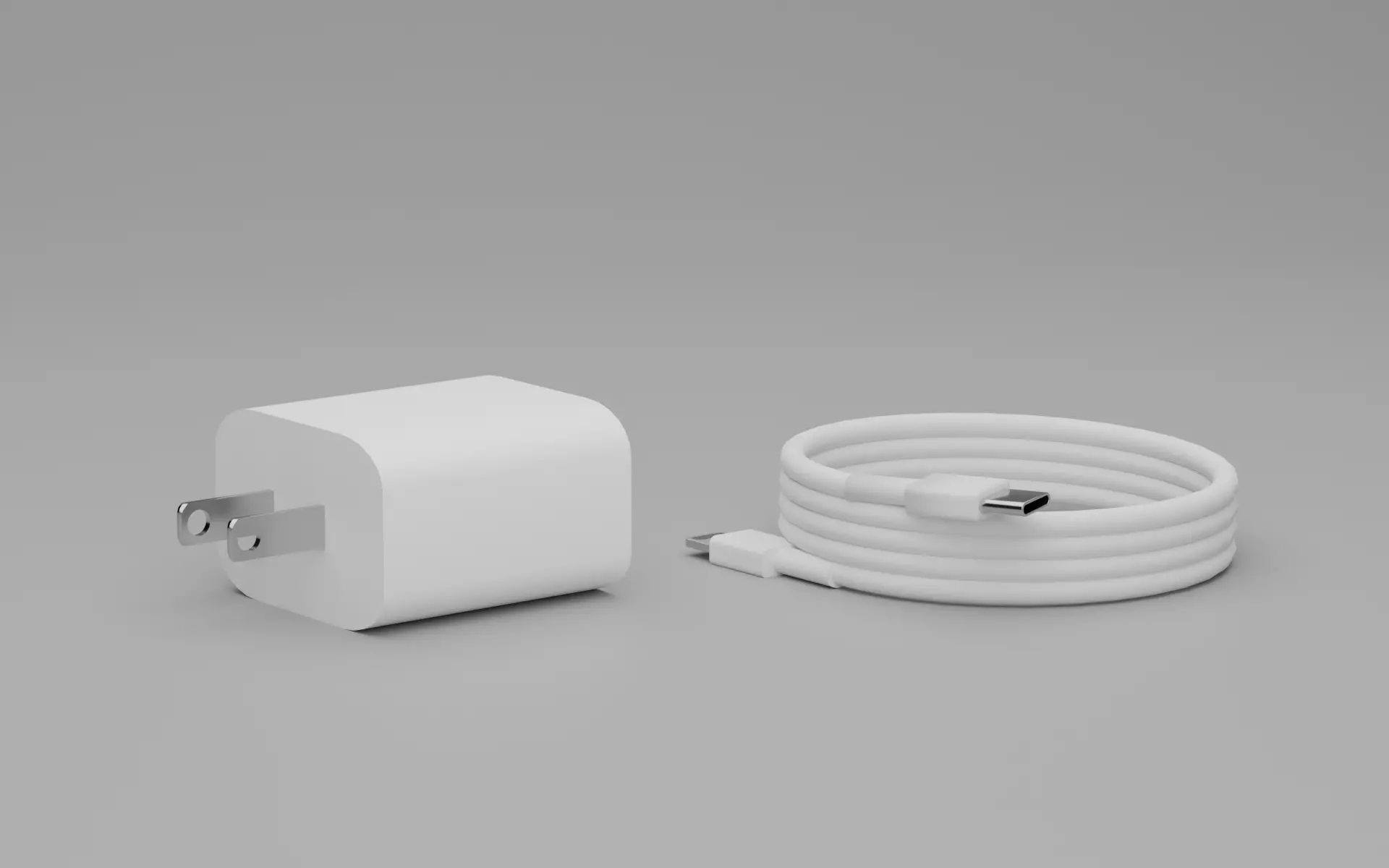 iPhone Power Adapter Wall Charger Apple Type C Fast Charger 3D model