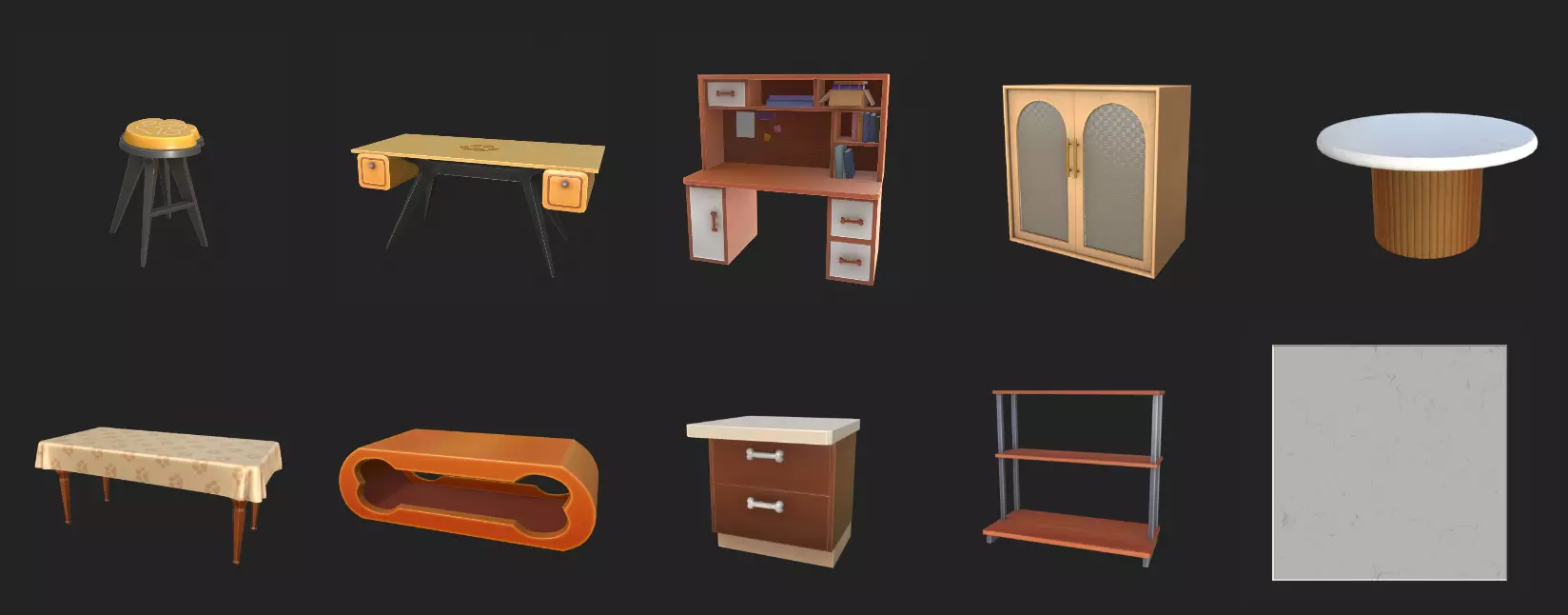 3D model Low Poly Modular 3D model Pack 2 VR / AR / low-poly | CGTrader