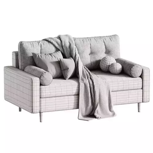 Dins Mini straight sofa 3D model 6
