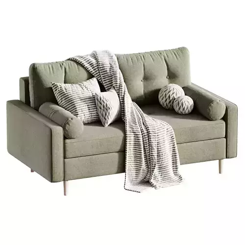 Dins Mini straight sofa 3D model 7
