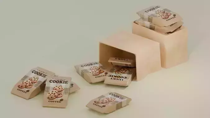 Lucky Coffee Cookie 3D model