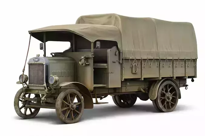1910s Military Truck Vintage Army Transport Utility Vehicle