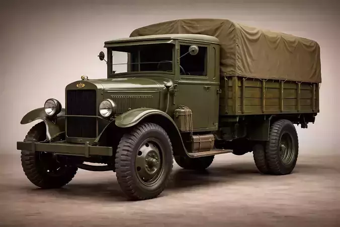 1920s Military Truck Vintage Army Transport Utility Vehicle