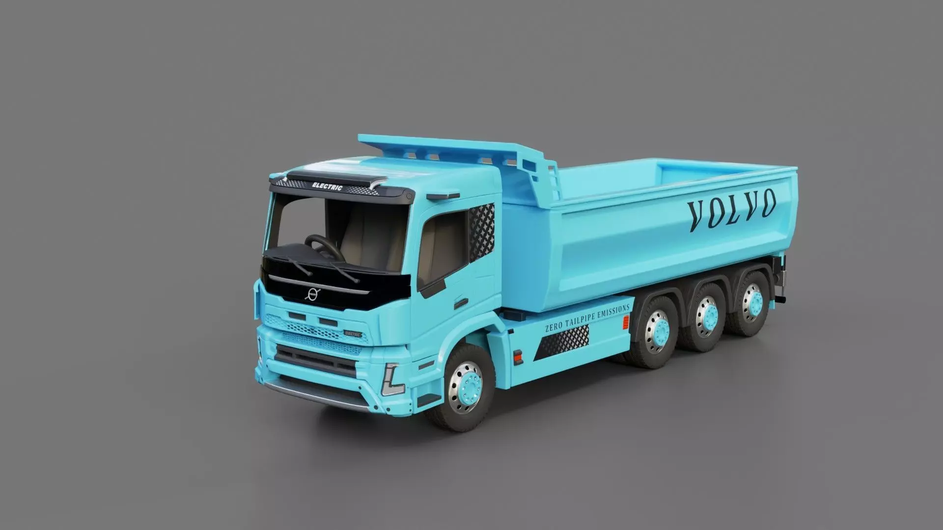 Volvo Electric FMX 8X4Rigged 3D model