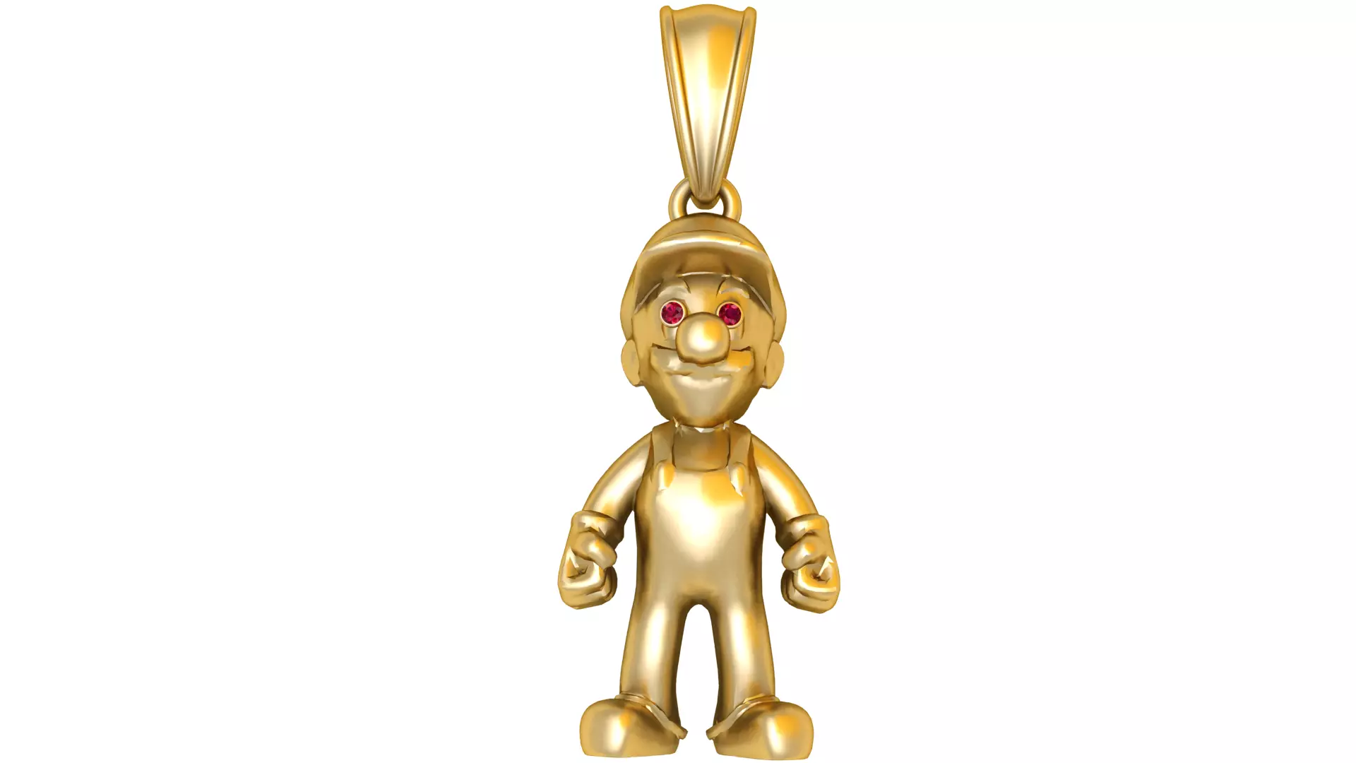 Golden Plumber Hero Pendant Ruby Eye 3D print model