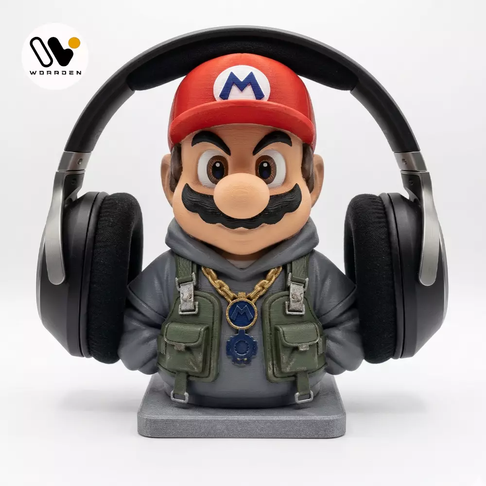 Mario Headset Holder STL Multi Part Resin 3D print model