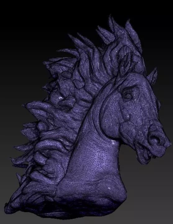 Horse statue 3D print model_0