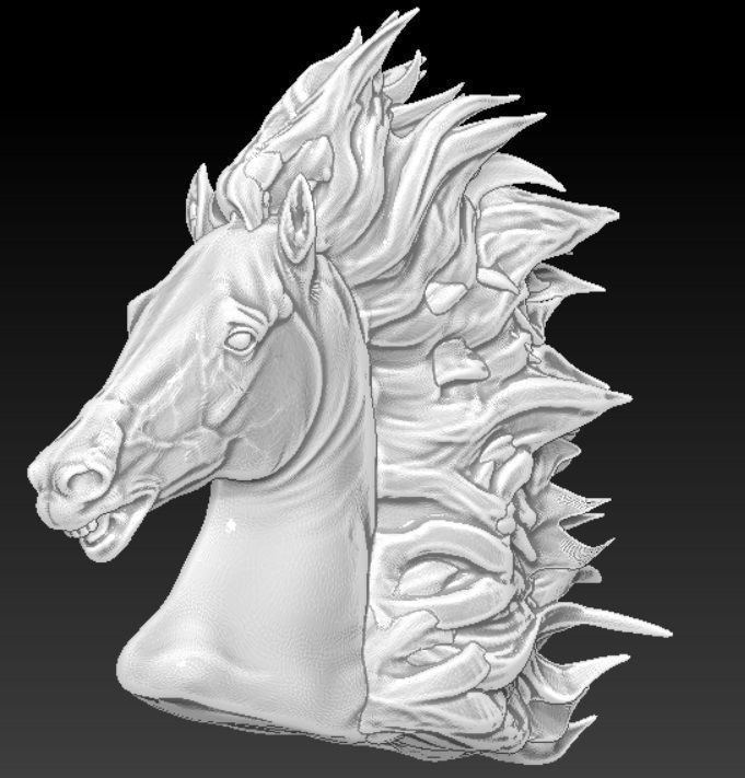 Horse statue 3D print model_2