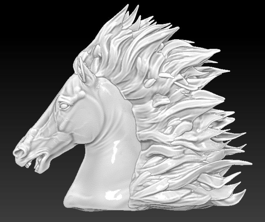 Horse statue 3D print model_3